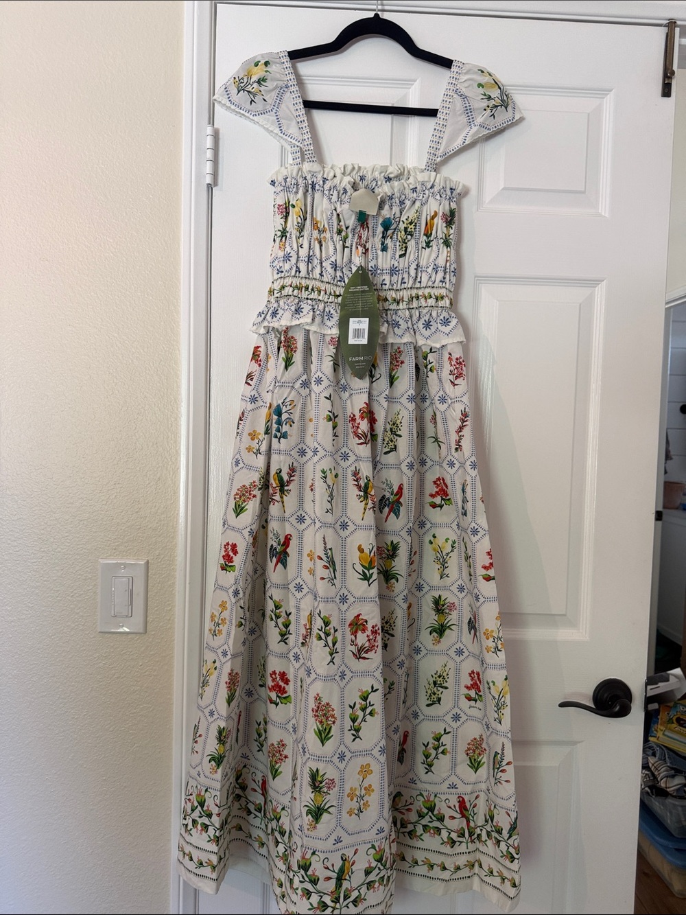 Off-White Tropical Porcelain Maxi Dress - Picture 11 of 12